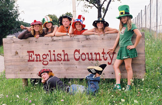 English County Bordersign und Kinder